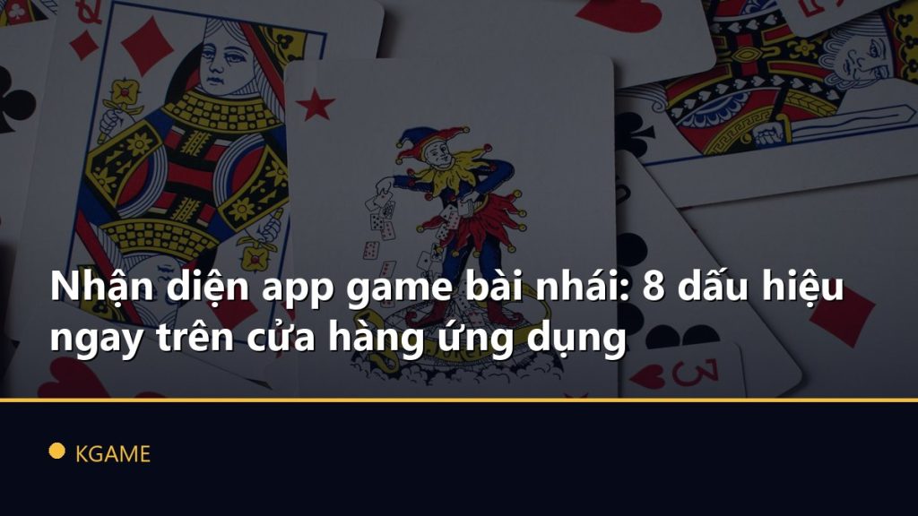 Nhận diện app game bài nhái: 8 dấu hiệu ngay trên cửa hàng ứng dụng